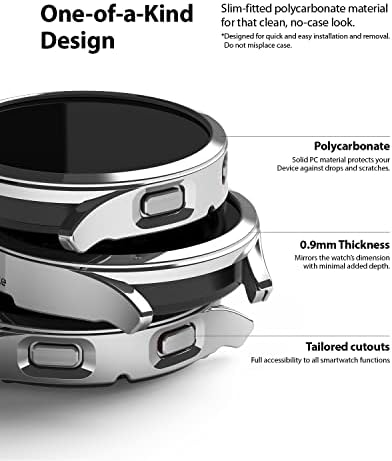 תיק Ringke Slim Case [2 חבילה] תואם ל- Samsung Galaxy Watch 4 40 ממ, Watch4 Lezel [Frame Only] PC PC